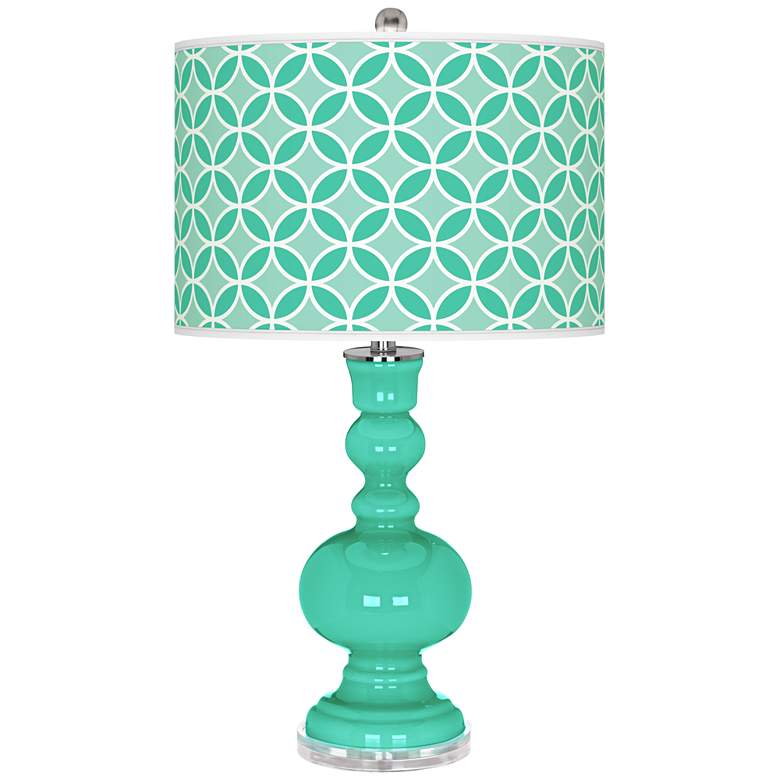 Image 1 Turquoise Circle Rings Apothecary Table Lamp