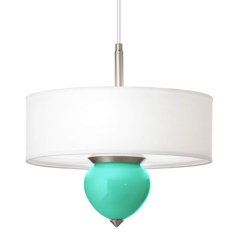 Image 1 Turquoise Cleo 16 inch Wide Pendant Chandelier