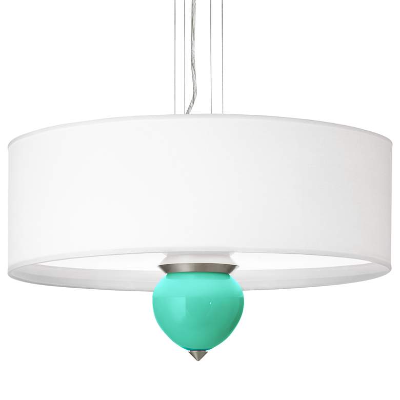 Image 1 Turquoise Cleo 24 inch Wide Pendant Chandelier