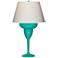 Turquoise Curacao Margarita Glass Novelty Table Lamp