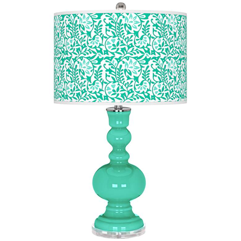 Image 1 Turquoise Gardenia Apothecary Table Lamp