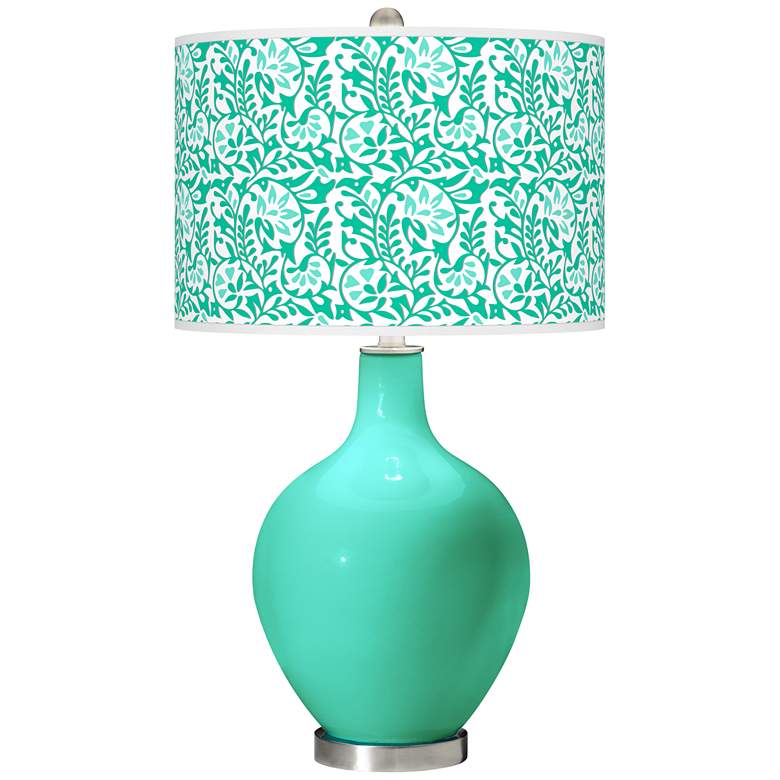 Image 1 Turquoise Gardenia Ovo Table Lamp