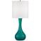 Turquoise Glass Modern Table Lamp