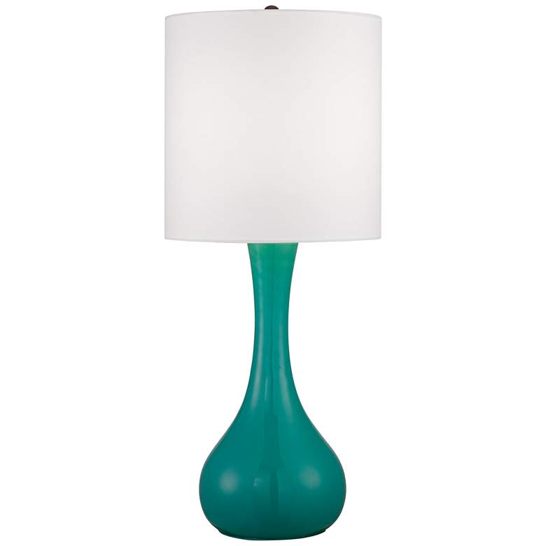 Image 1 Turquoise Green 27 3/4 inch High Droplet Table Lamp