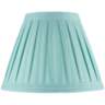 Turquoise Linen Box Pleat Empire Lamp Shade 7x14x11 (Spider)