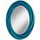 Turquoise Metallic 30" High Oval Twist Wall Mirror