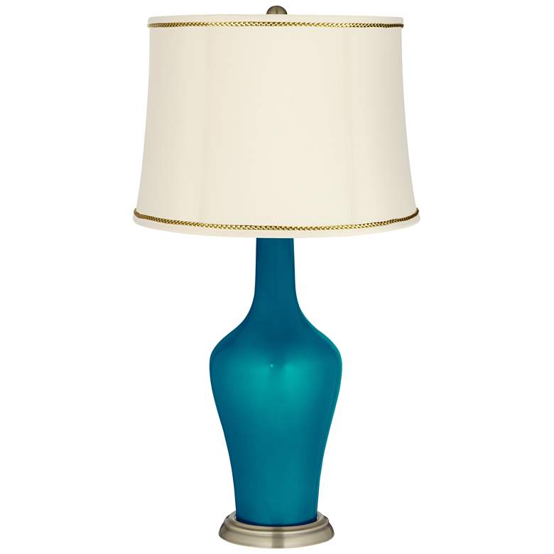Image 1 Turquoise Metallic Anya Lamp with President&#39;s Braid Trim