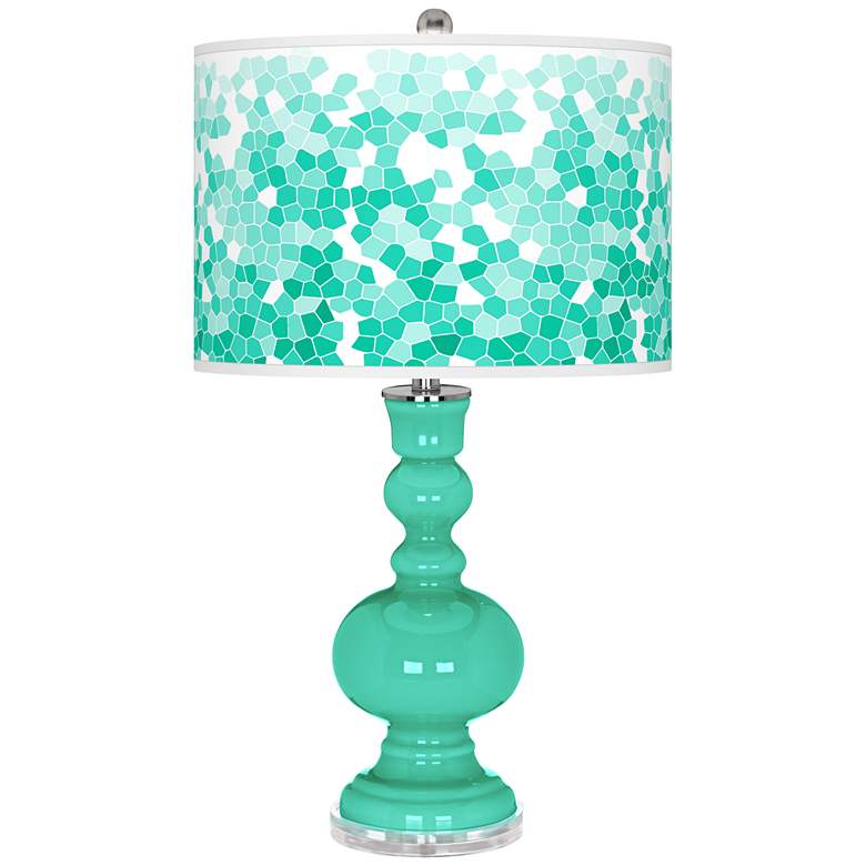 Image 1 Turquoise Mosaic Giclee Apothecary Table Lamp