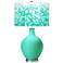 Turquoise Mosaic Giclee Ovo Table Lamp
