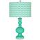 Turquoise Narrow Zig Zag Apothecary Table Lamp