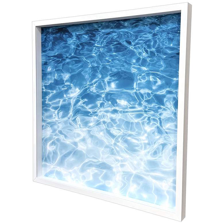 Image 2 Turquoise Ocean 38"W x 38"H Coastal Framed Art more views