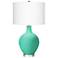 Turquoise Ovo Table Lamp With Dimmer