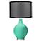 Turquoise Ovo Table Lamp with Organza Black Shade