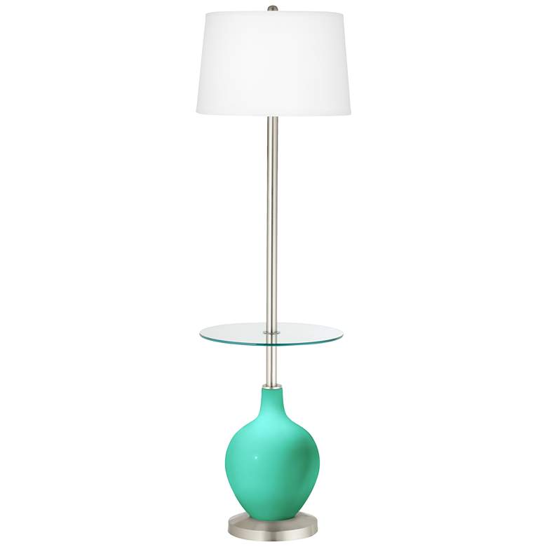 Image 1 Turquoise Ovo Tray Table Floor Lamp