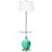 Turquoise Ovo Tray Table Floor Lamp