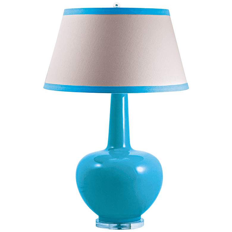 Image 1 Turquoise Porcelain Urn Table Lamp