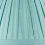 Turquoise Set of 2 Pleat Empire Lamp Shades 7x14x11 (Spider)