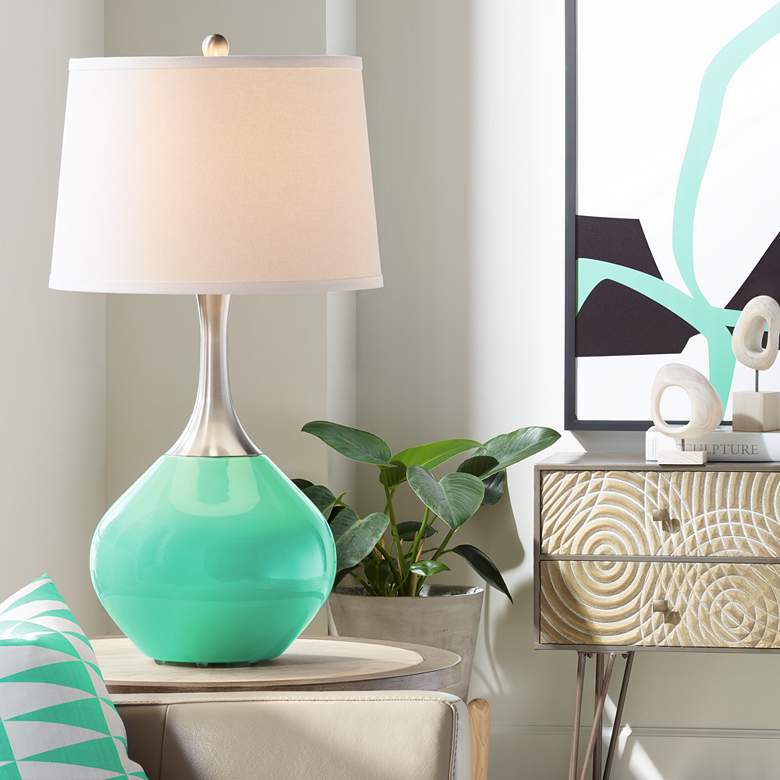 Image 1 Turquoise Spencer Table Lamp