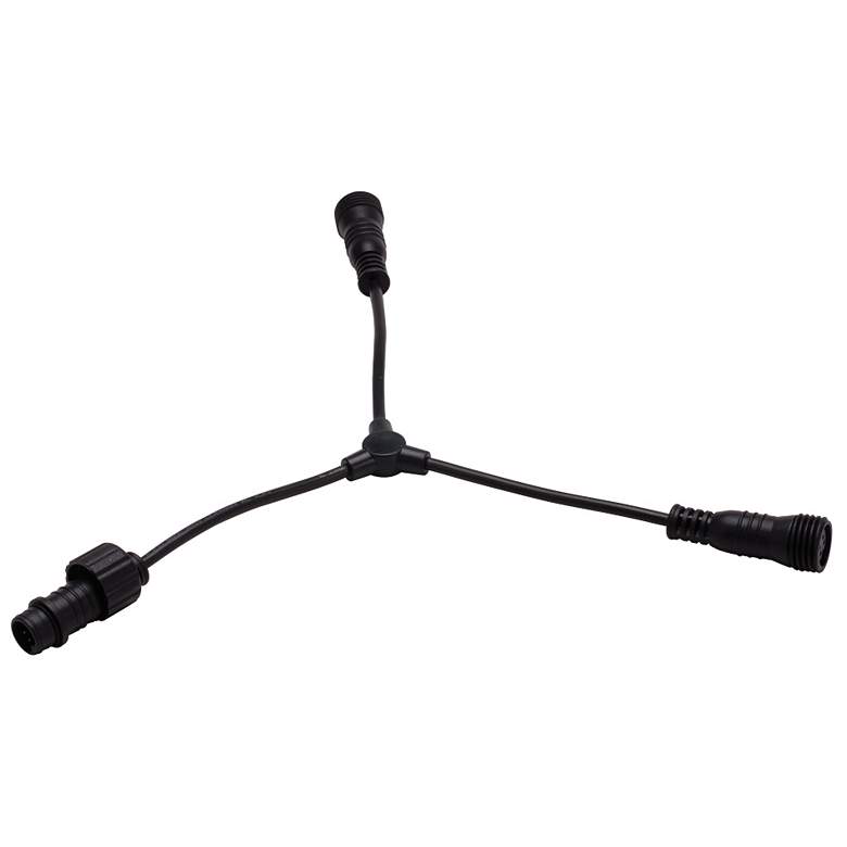 Image 1 Turro 3"W Black 3-Way Y Connector for Landscape Tape Light