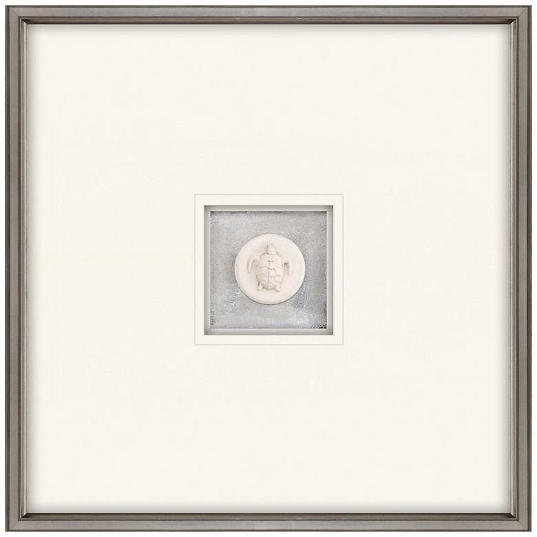 Image 1 Turtle Intaglio 22 inch Square Framed Wall Art