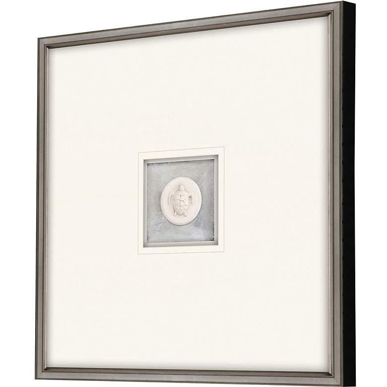 Image 3 Turtle Intaglio 22" Square Framed Wall Art more views