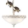 Turtles Sealife 22" Wide Antique and Glass Pendant Light
