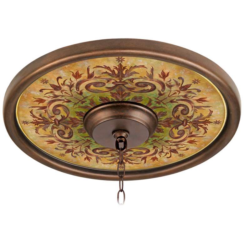 Image 1 Tuscan Basil 16 inch Wide Bronze Finish Ceiling Medallion