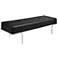 Tuscan Black Faux Leather Backless Bench