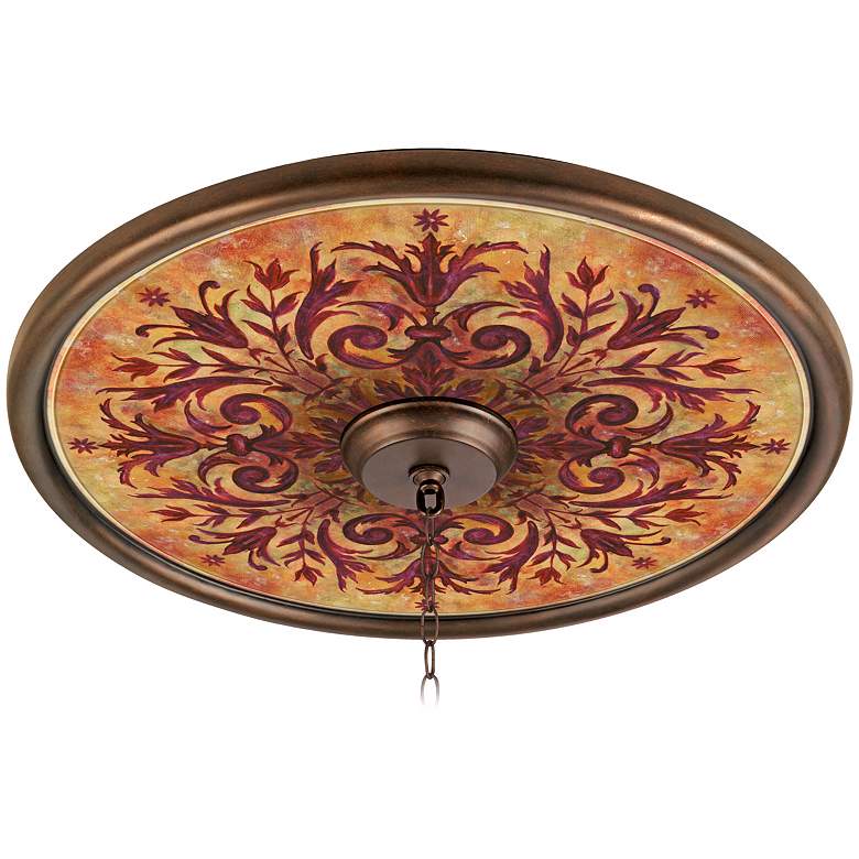 Image 1 Tuscan Fire 24 inch Wide Bronze Finish Ceiling Medallion
