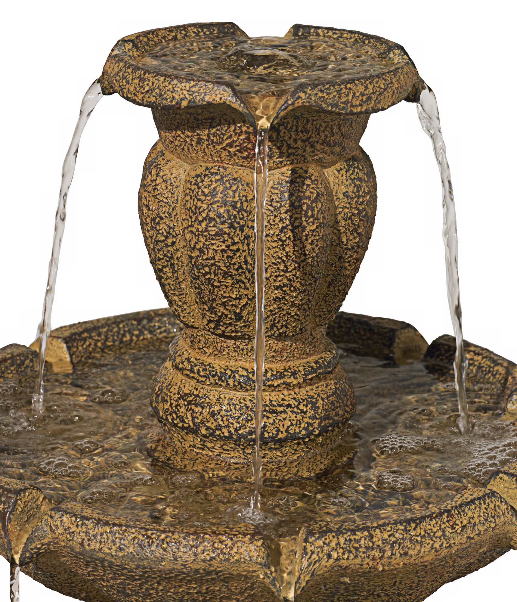 Tuscan Garden Classic Dark Stone 41 1 2 High 3 Tier Fountain V7838   Tuscan Garden 41 And One Half Inch Dark Stone Finish Traditional Tiered Fountain  V7838views1 