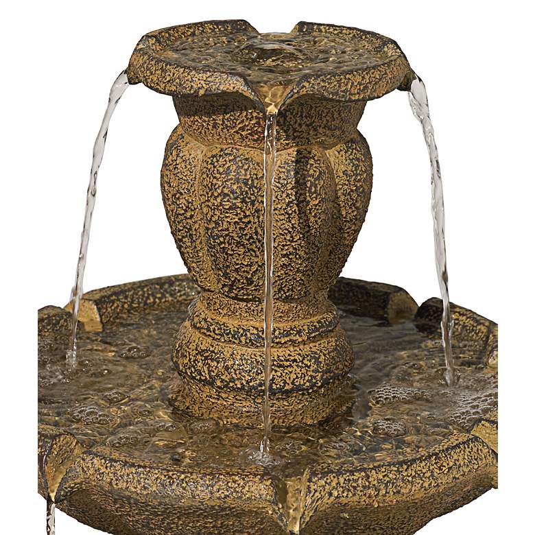 Image 4 Tuscan Garden 41 1/2" Dark Stone Finish Traditional Tiered Fountain more views