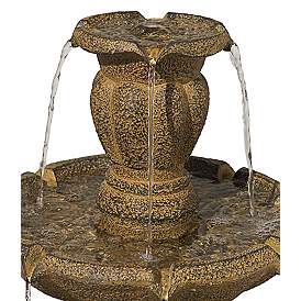 Image4 of Tuscan Garden 41 1/2" Dark Stone Finish Traditional Tiered Fountain more views