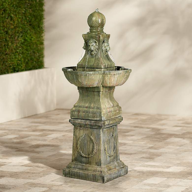 Image 1 Tuscan Garden Pedestal 54" High Outdoor Fountain