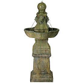 Image4 of Tuscan Garden Pedestal 54" High Outdoor Fountain more views