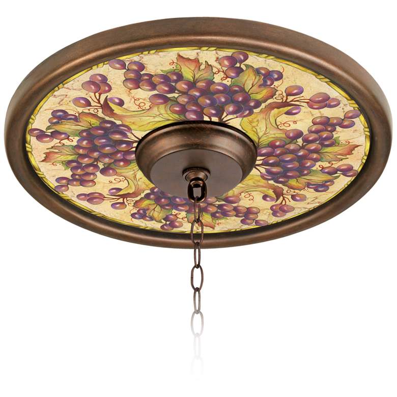 Image 1 Tuscan Grapes 16 inch Wide Bronze Finish Ceiling Medallion
