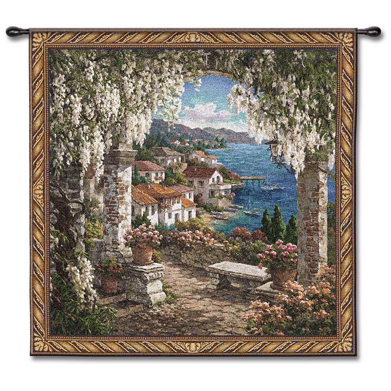 Image 1 Tuscan Grotto Woven 53 inch Square Wall Tapestry