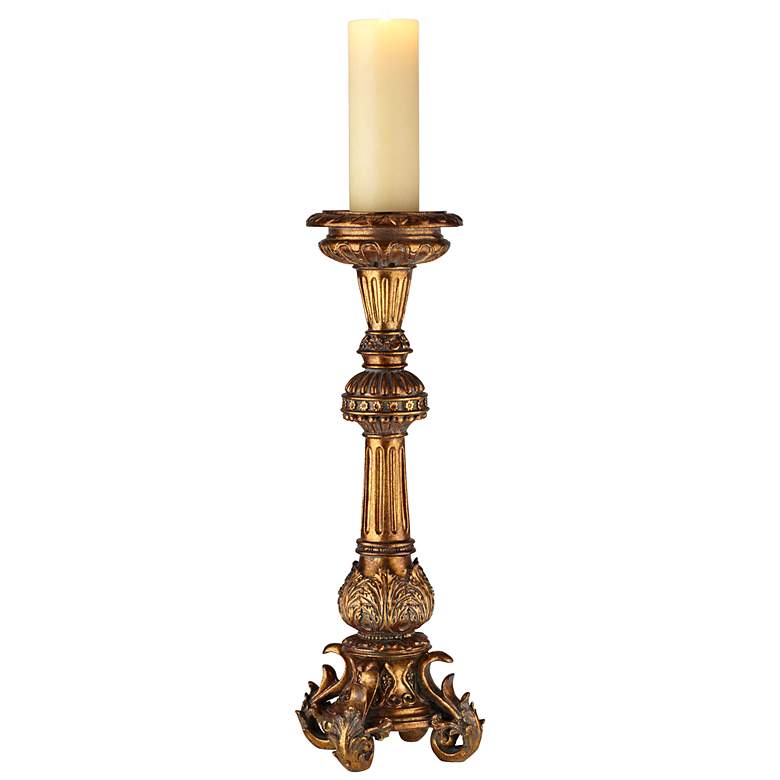 Image 1 Tuscan Palace 24 inch High Bronze-Gold Candleholder