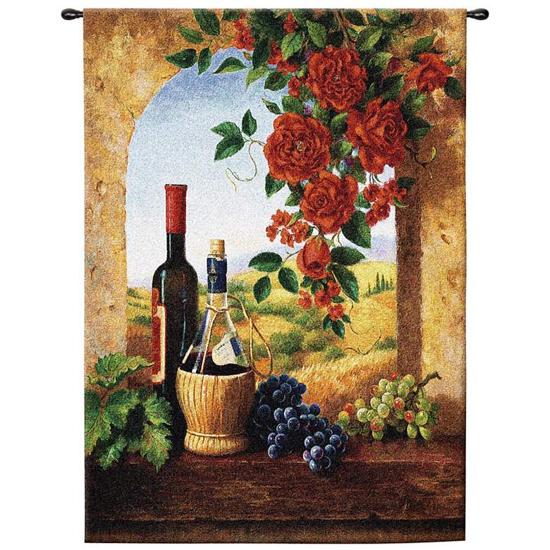 Image 1 Tuscan Patio View 53 inch High Wall Hanging Tapestry