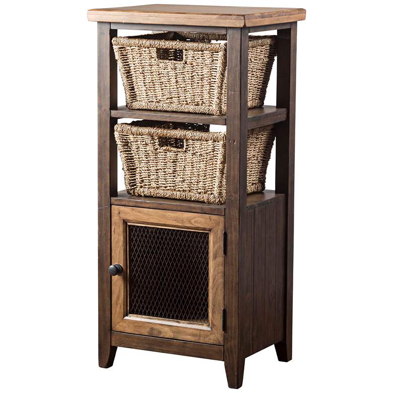 Image 1 Tuscan Retreat &#174; Cafe Sua Two-Tone 1-Door Basket Stand