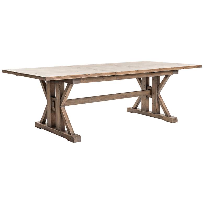 Image 1 Tuscan Spring Extendable Sundried Wheat Pine Dining Table