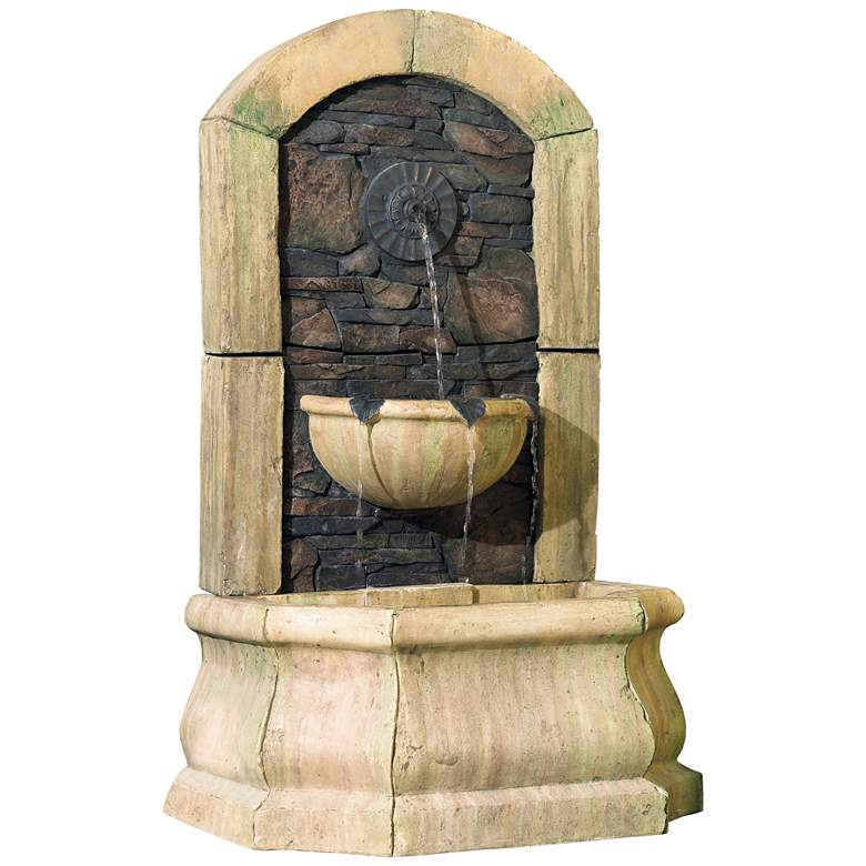 Tuscan Village 50&quot; High Faux Slate Floor Fountain