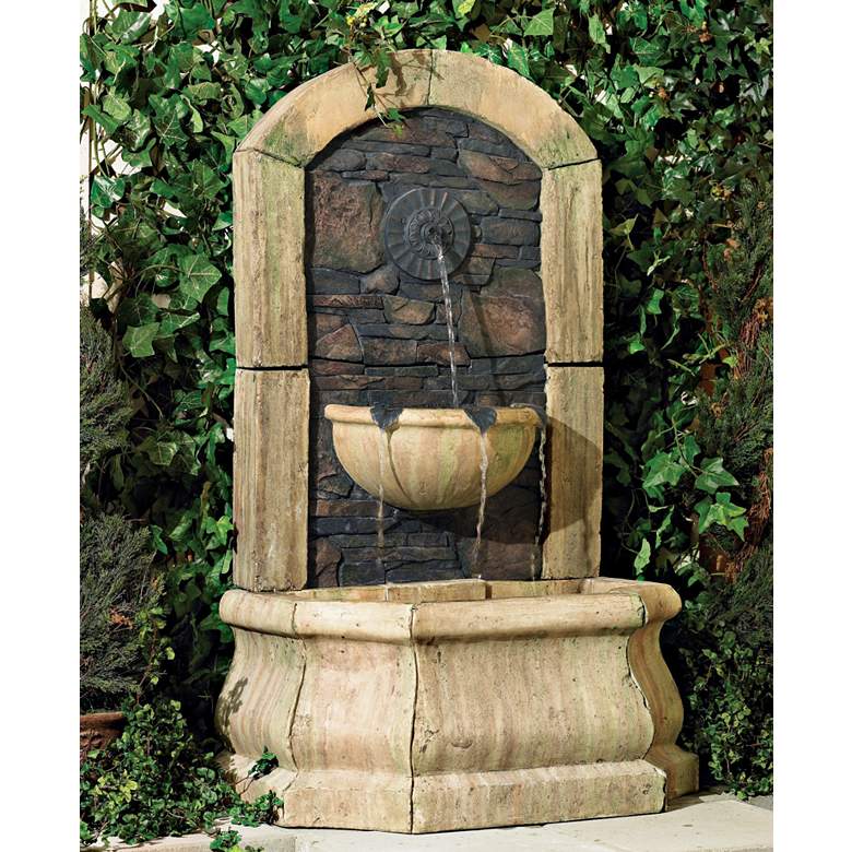 Tuscan Village 50&quot; High Faux Slate Floor Fountain more views