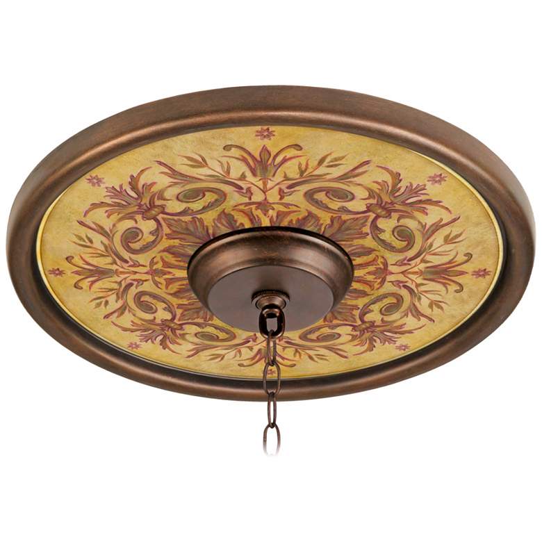 Image 1 Tuscan Wine 16 inch Wide Bronze Finish Ceiling Medallion