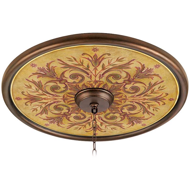 Image 1 Tuscan Wine 24 inch Wide Bronze Finish Ceiling Medallion