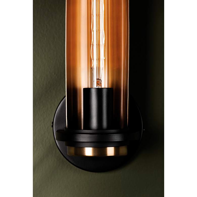 Image 2 Tuscon 25 1/2"H Patina Brass and Black 2-Light Wall Sconce more views