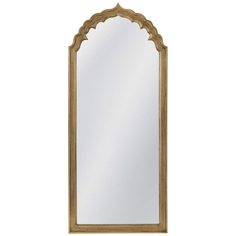Image 1 Tusk Brass Clad 24" x 54" Rectangular Arched Top Wall Mirror