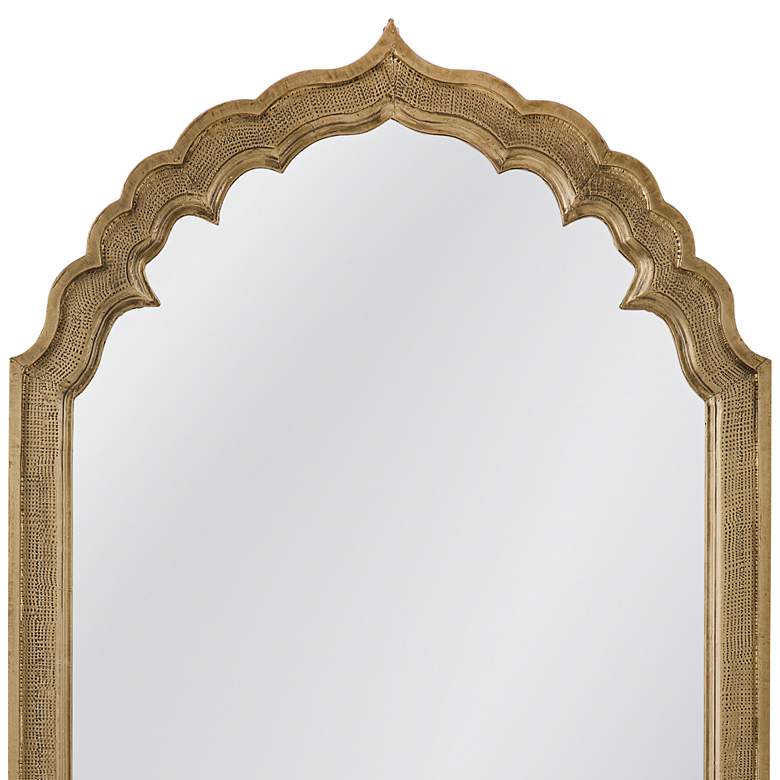 Image 2 Tusk Brass Clad 24" x 54" Rectangular Arched Top Wall Mirror more views
