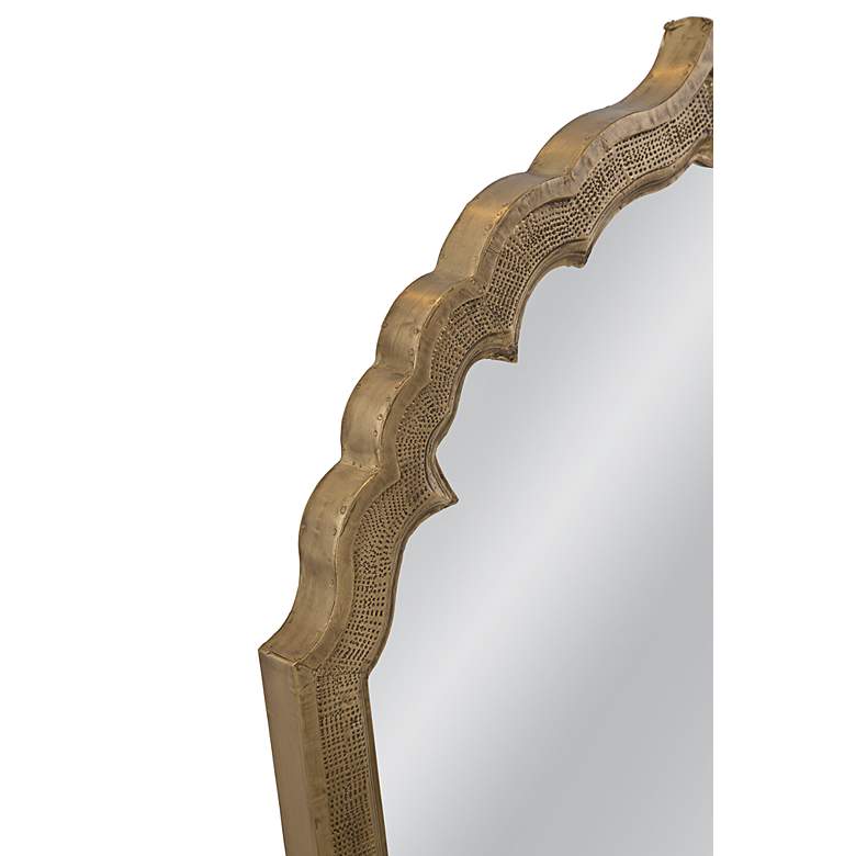 Image 3 Tusk Brass Clad 24" x 54" Rectangular Arched Top Wall Mirror more views