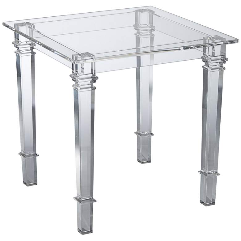 Tustin 21 1/2 inch Square Clear Lucite Acrylic End Table