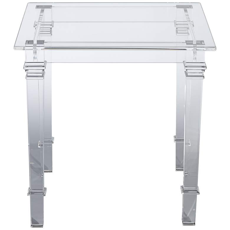 Tustin 21 1/2 inch Square Clear Lucite Acrylic End Table more views